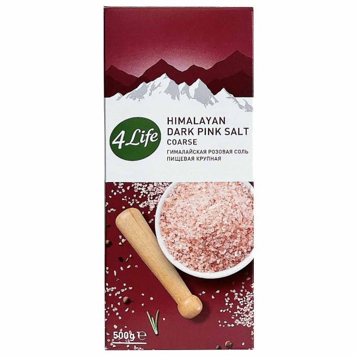 Соль гималайская 4Life розовая крупная 500гр к/у