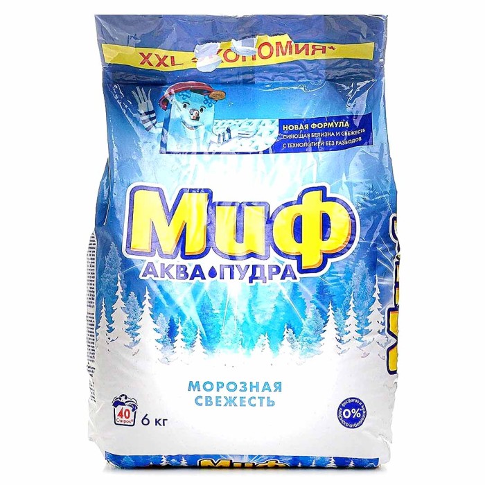 Порошок для стирки Миф Морозная свежесть автомат 6кг м/у