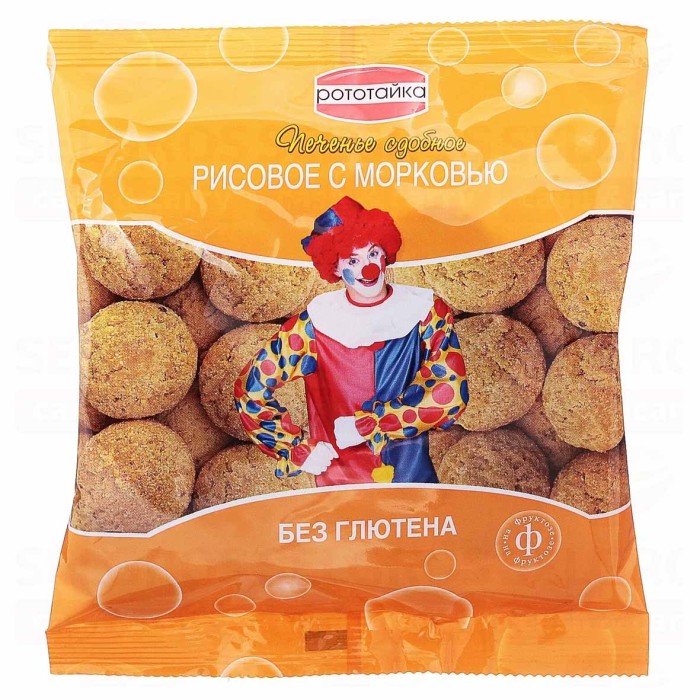 Печенье Рототайка рисовое с морковью 200гр м/у