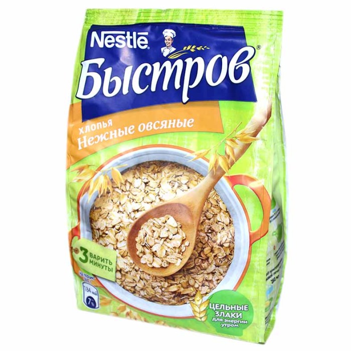 Хлопья овсяные Быстров 350гр к/у