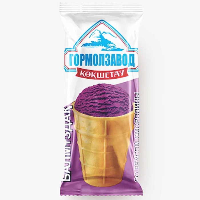 Мороженое Гормолзавод Молочное со вкусом черной смородины 80гр м/у