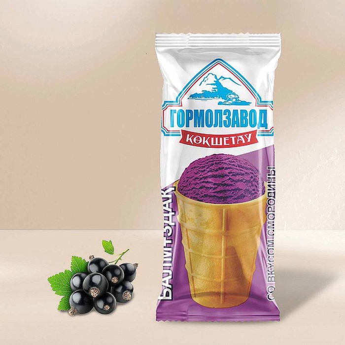 Мороженое Гормолзавод Молочное со вкусом черной смородины 80гр м/у