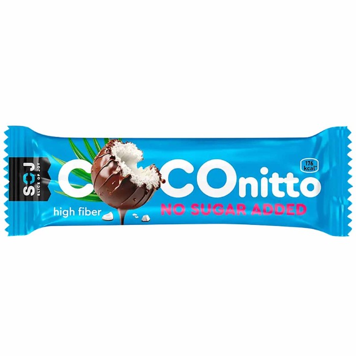 Батончик кокосовый Soj COCOnitto Ванильно-сливочный без сахара 40гр м/у