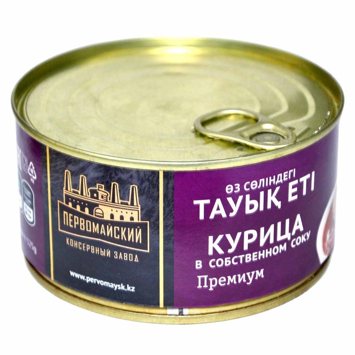 Курица Первомайск в собственном соку премиум 325гр ж/б ключ