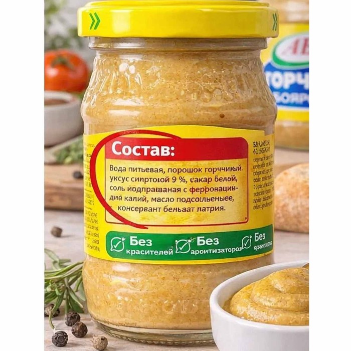 Горчица АВС Боярская 160гр ст/б