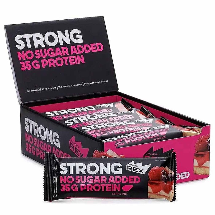 Батончик протеиновый Strong Ягодный пай 100гр м/у