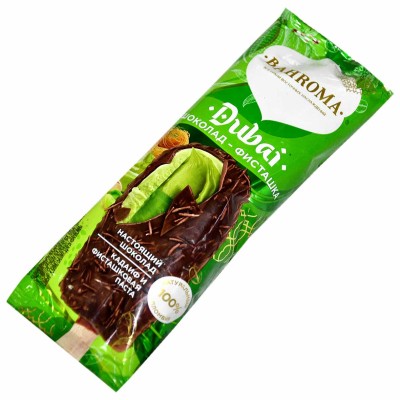 Мороженое Bahroma Dubai эскимо шоколад-кадаиф 90гр м/у
