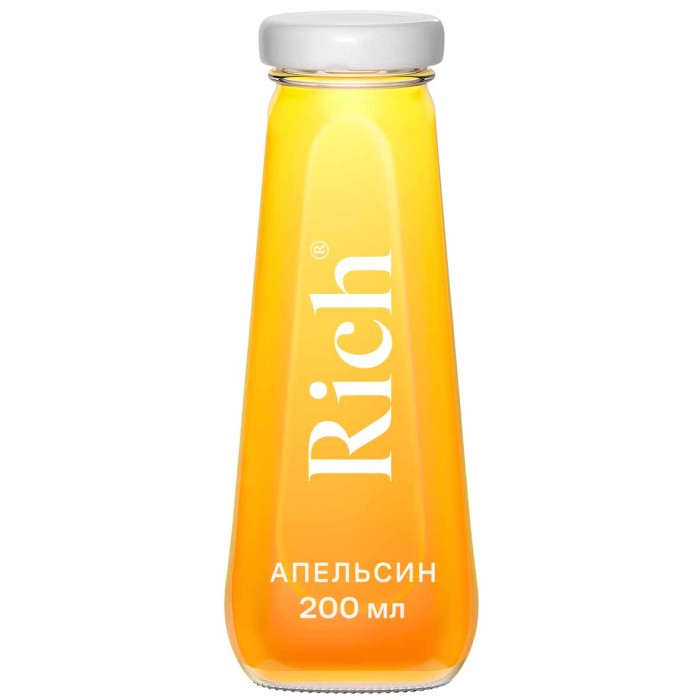 Сок Rich апельсиновый с мякотью 0,2л ст/б