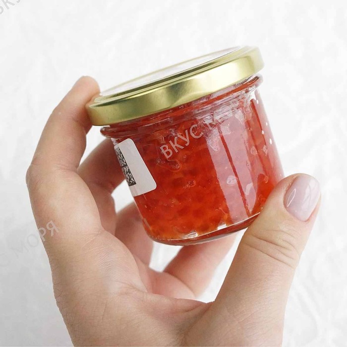 Икра Золото Сахалина лососевая зернистая соленая 120гр ст/б