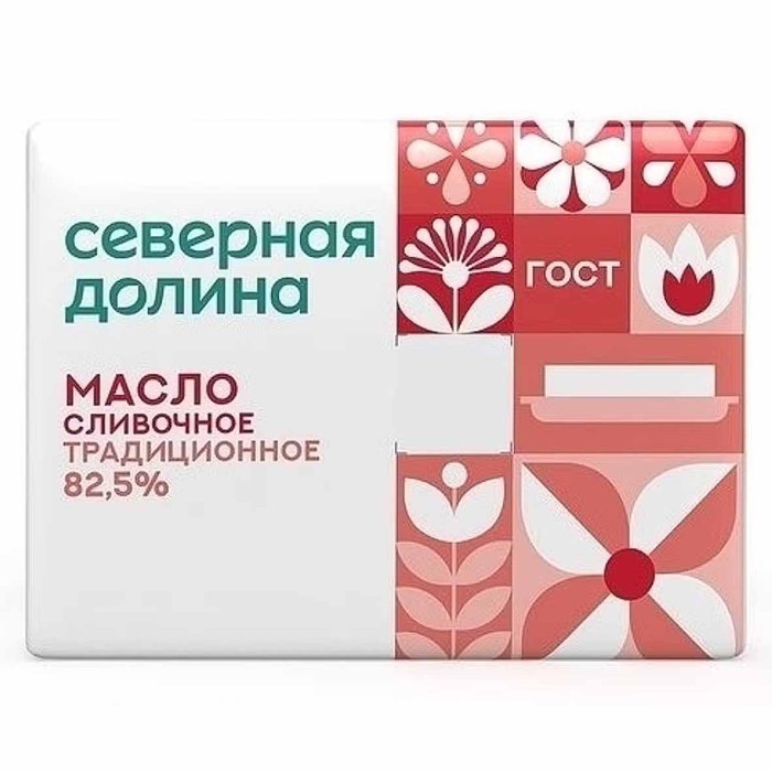 Масло сливочное Северная Долина Традиционное фольга 82,5% 160гр