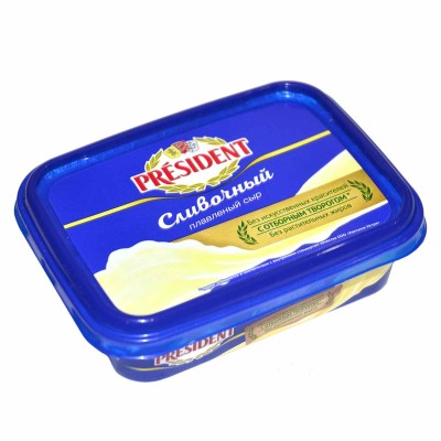 Сыр плавленый President сливочный 45% 200гр пэт
