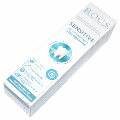 Паста зубная R.O.C.S Sensetive восстановление и отбеливание 94гр к/у