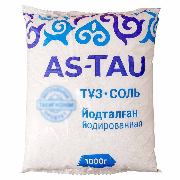Соль пищевая As-Tau йодированная 1кг м/у