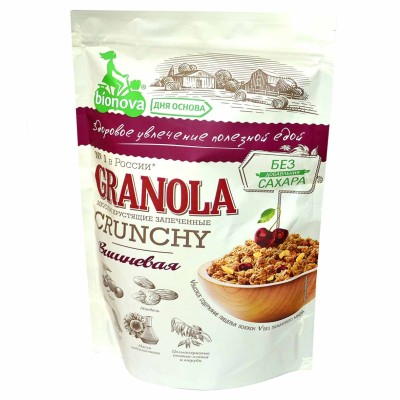 Мюсли Bionova запеченные вишневые 400гр д/п