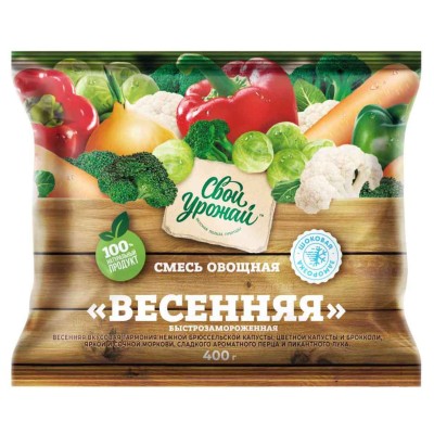 Смесь овощная Свой Урожай Весенняя 400гр м/у