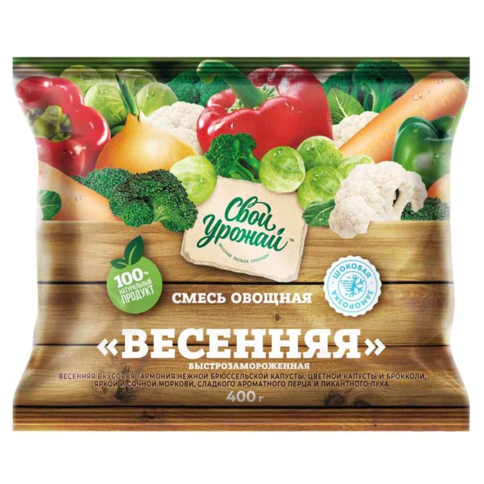 Смесь овощная Свой Урожай Весенняя 400гр м/у