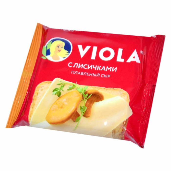 Сыр плавленый Viola с лисичками ломтики 140гр м/у