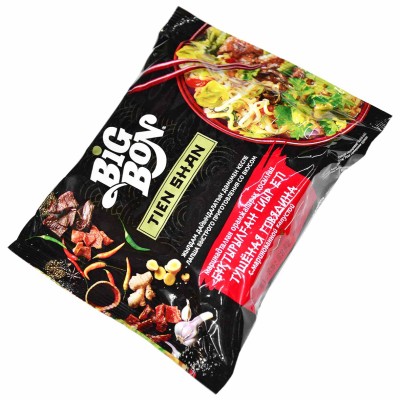 Лапша BigBon тушеная говядина с маринованной капустой 85гр м/у