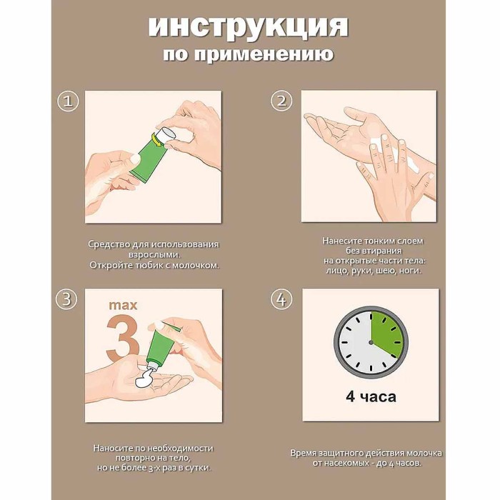 Молочко Nadzor от комаров 35 мл пэт артISK001K