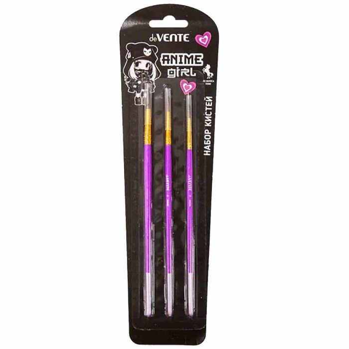 Набор кистей deVente Anime gerl пони №2,4,7 3шт арт8072413 к/у