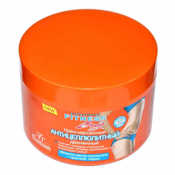 Крем для тела Fitness Body Антицеллюлитный массажный 500гр пэт
