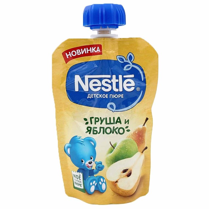 Пюре Nestle груша,яблоко с 6мес 90гр пауч