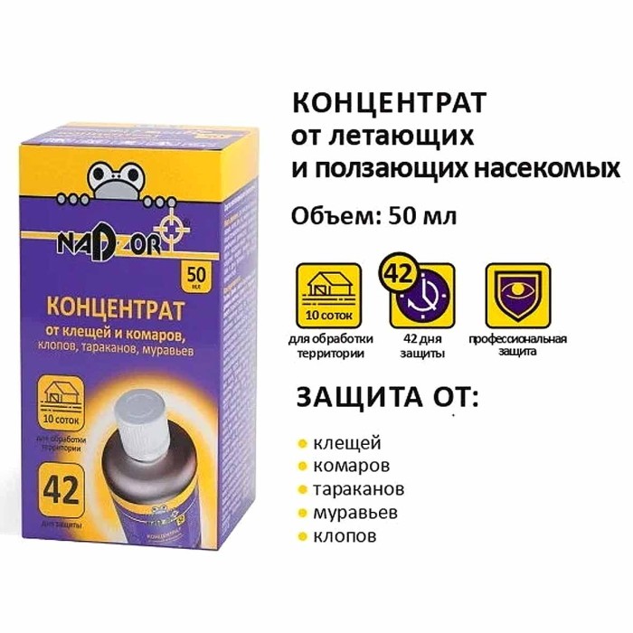 Концентрат Nadzor универсальный от всех насекомых 50мл артDIH00789