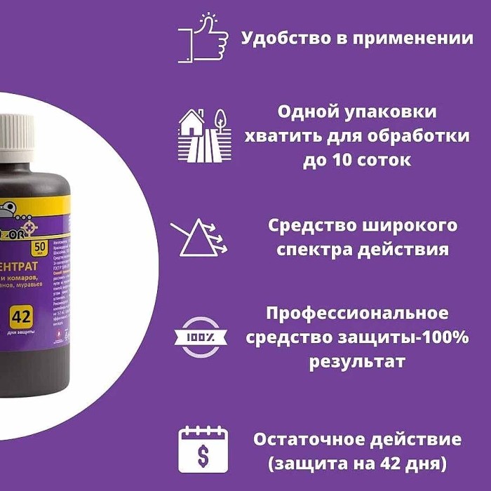 Концентрат Nadzor универсальный от всех насекомых 50мл артDIH00789