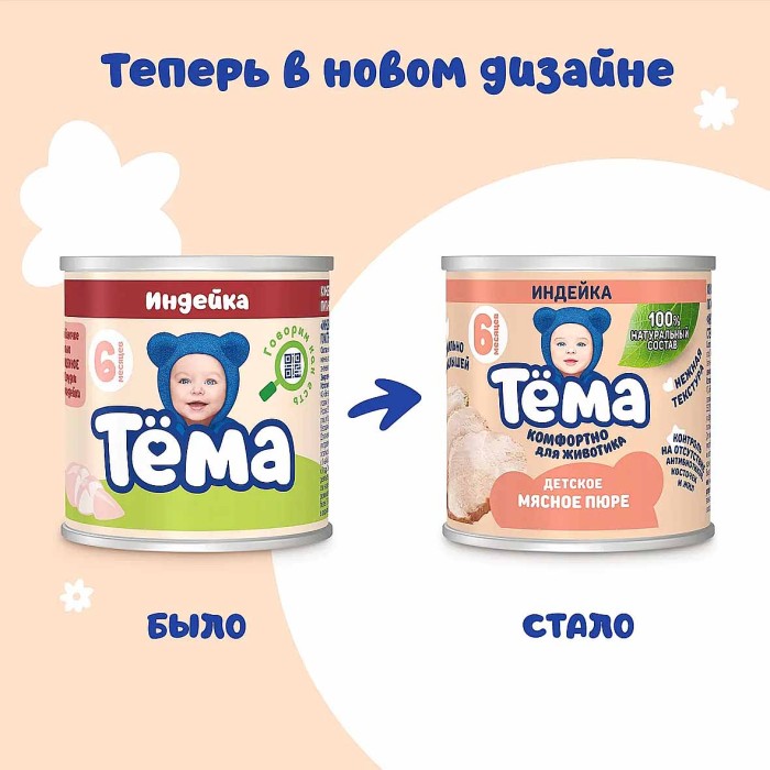 Пюре Тема индейка с 6мес 90гр ж/б