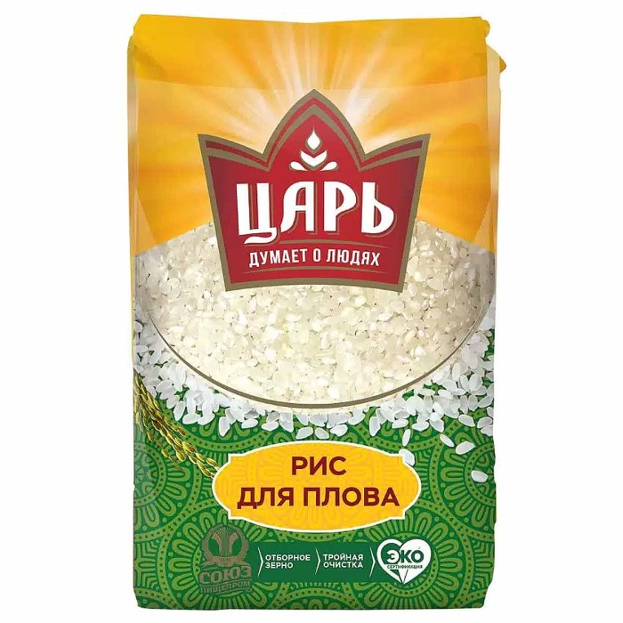Крупа рис Царь для плова 800гр м/у