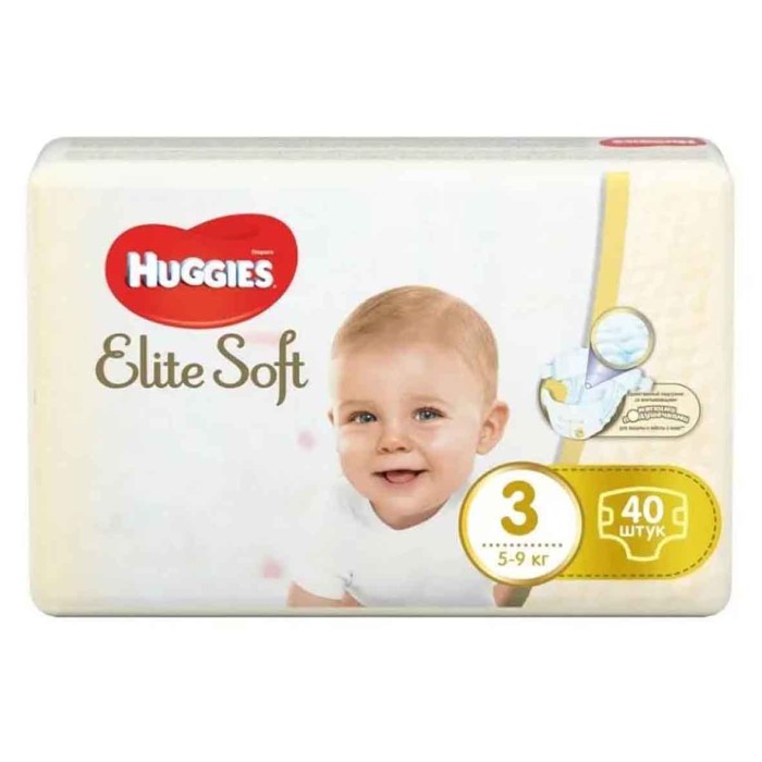 Подгузники Huggies Elite Soft OD 3 Jumbo 40шт м/у