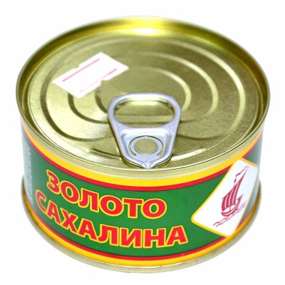 Икра Золото Сахалина лососевая зернистая соленая 140гр ж/б