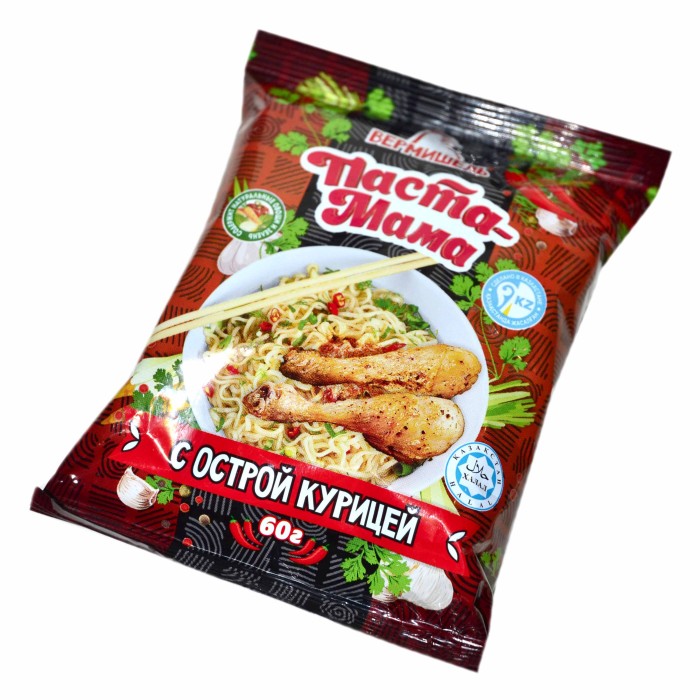 Лапша Паста Мама курица острая 60гр м/у