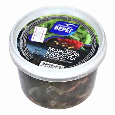 Салат Балтийский Берег из морской капусты по-корейски 250гр пэт