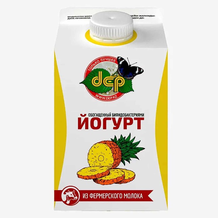 Йогурт питьевой dep ананас 2,5% 500мл пэт