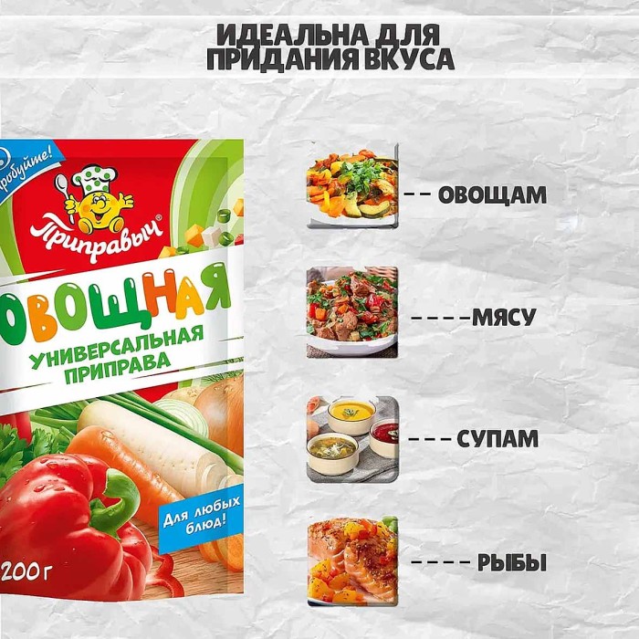 Приправа Приправыч универсальная овощная 200гр м/у