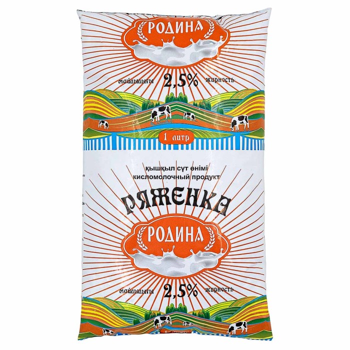 Ряженка Родина 2,5% 1л м/у