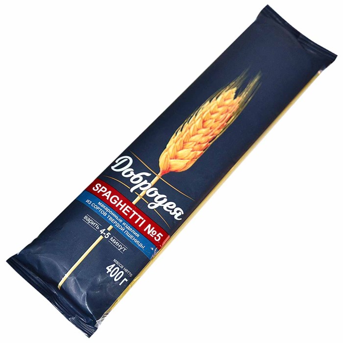 Макароны Добродея Spaghetti №5 в/с 400гр м/у