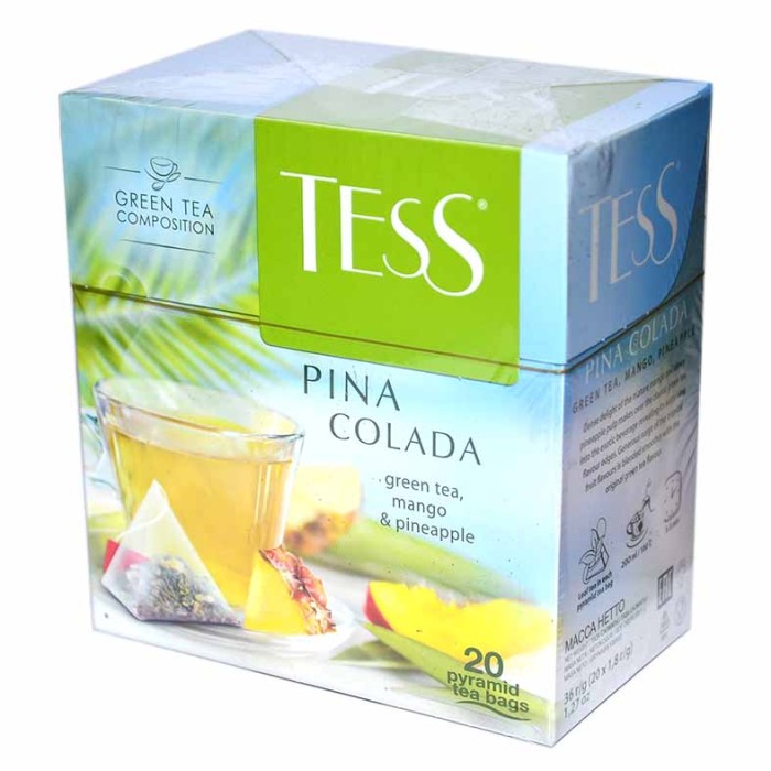 Чай Tess Pina Colada зеленый 20*1,8гр к/у