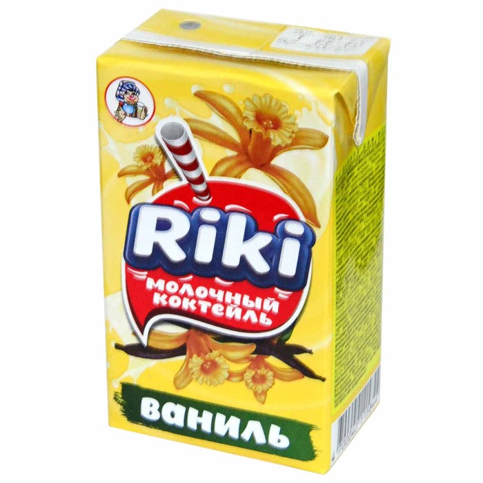 Коктейль молочный Riki Ваниль 2% 250гр пэт