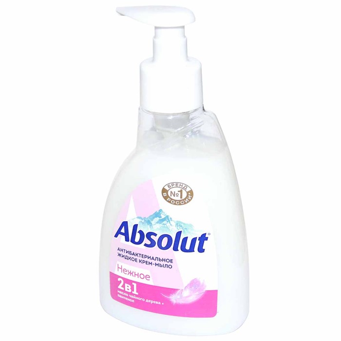 Мыло жидкое Absolut 2в1 Нежное 250гр пэт