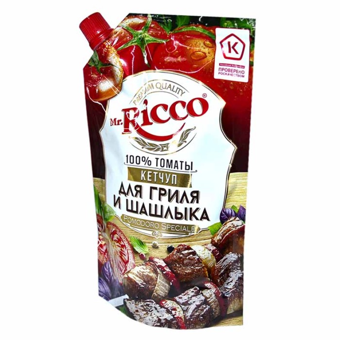 Кетчуп Mr,Ricco Для гриля и шашлыка 350гр д/п