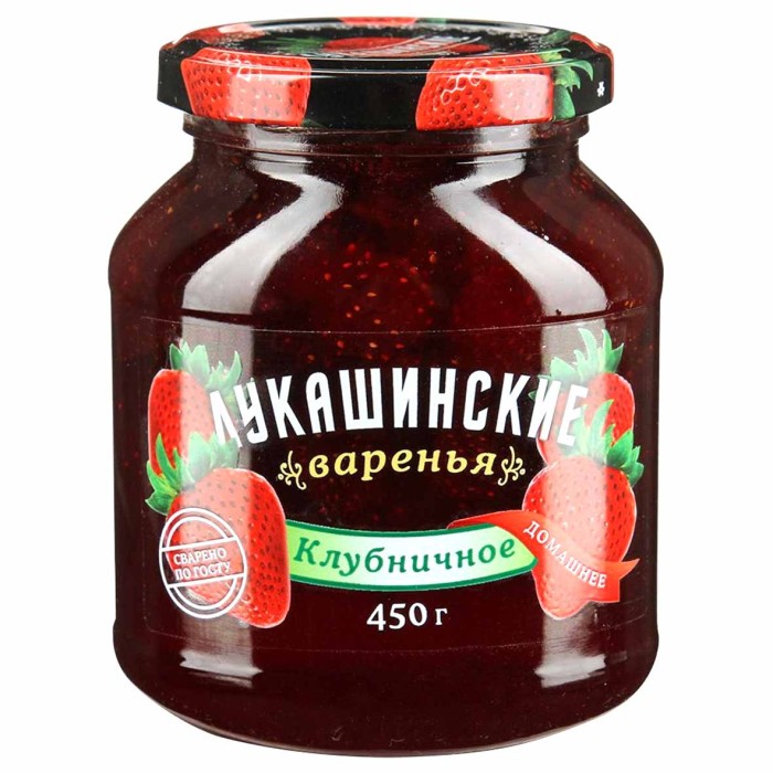 Варенье Лукашинские клубничное 450гр ст/б