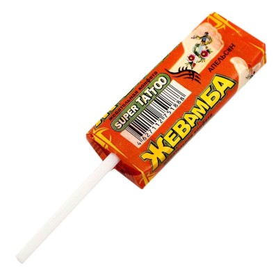 Конфета жевательная Канди Клаб Жевамба тату апельсин 10гр м/у