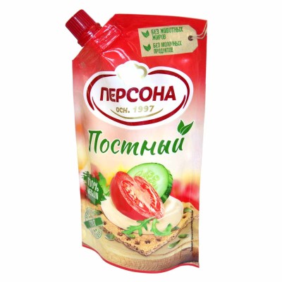 Майонез Персона Постный 25% 200мл д/п