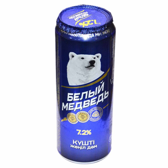Пиво Белый медведь крепкое 7,2% 0,45л ж/б