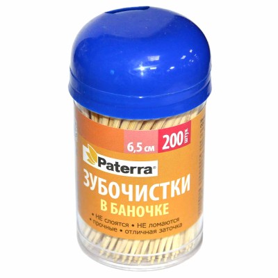 Зубочистки Paterra 200шт пэт