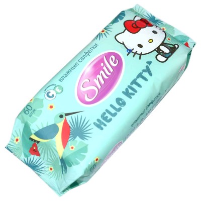 Салфетки влажные Smile Hello Kitty детские 60шт м/у