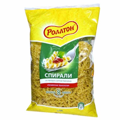 Макароны Роллтон спирали в/с 400гр м/у