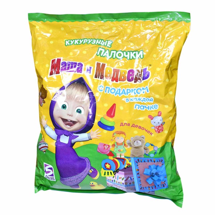 Палочки кукурузные Маша и Медведь для девочек 150гр м/у